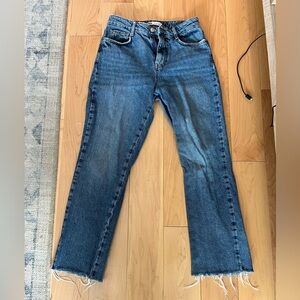 Zara straight high rise jean